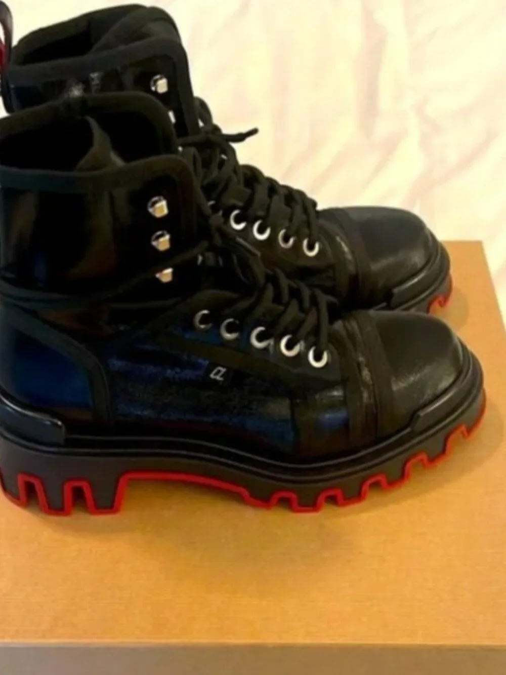 Christian Louboutin Panaroot Dune Flat Boot Men's Black EU 45.5